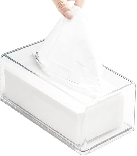 Transparent Acrylic Tissue Box: Splash - Proof Design, Suitable for Multiple Scenarios, Clear and Visible