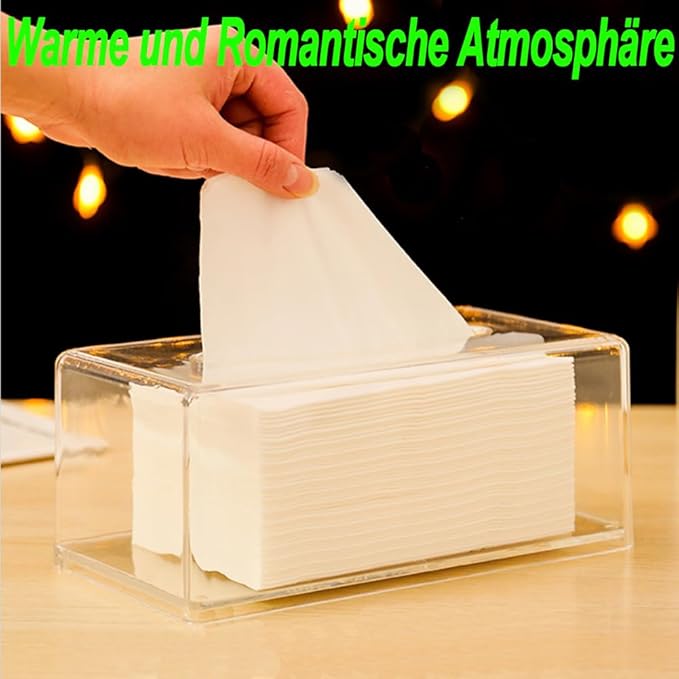 Transparent Acrylic Tissue Box: Splash - Proof Design, Suitable for Multiple Scenarios, Clear and Visible