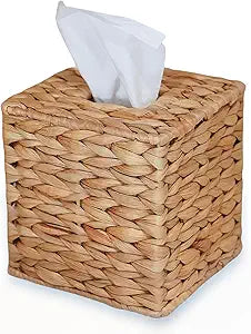 Hand - Woven Natural Material Square Tissue Box: Beautiful and Practical, Easily Adapting to Various Scenarios